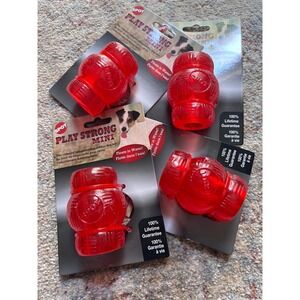 NWT (Lot of 4) SPOT Play Strong Mini Rubber Dog Toy Indestructible chewing Float